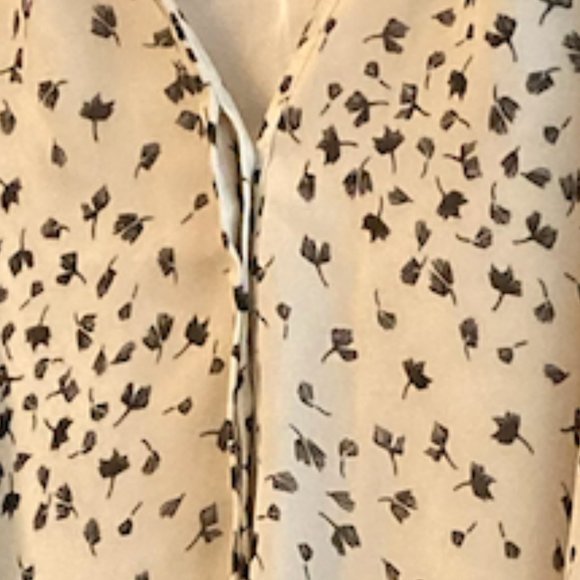 H&M Pretty Black & White Knee Length Short Sleeve Dress - Leaf Pattern - Picture 6 of 6